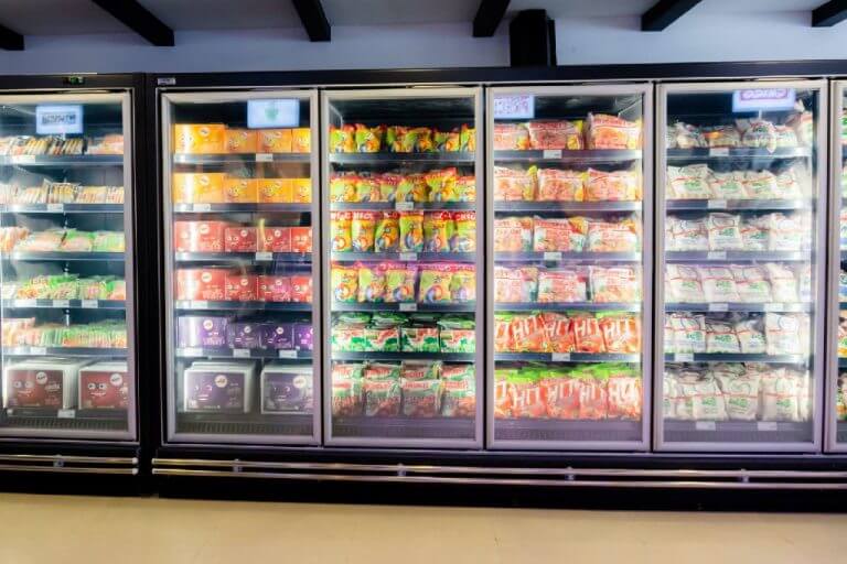 Meat products stored in refrigerators at Meatlery Shop